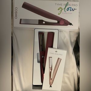 Tyme iron pro glow collection hair curler and straightener brand new used once